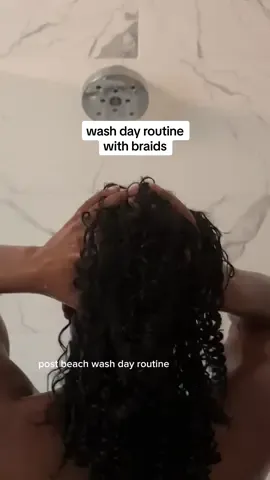 post beach day wash 💆🏽‍♀️ #washmyhairwithme #washingbraids #washdayroutine 