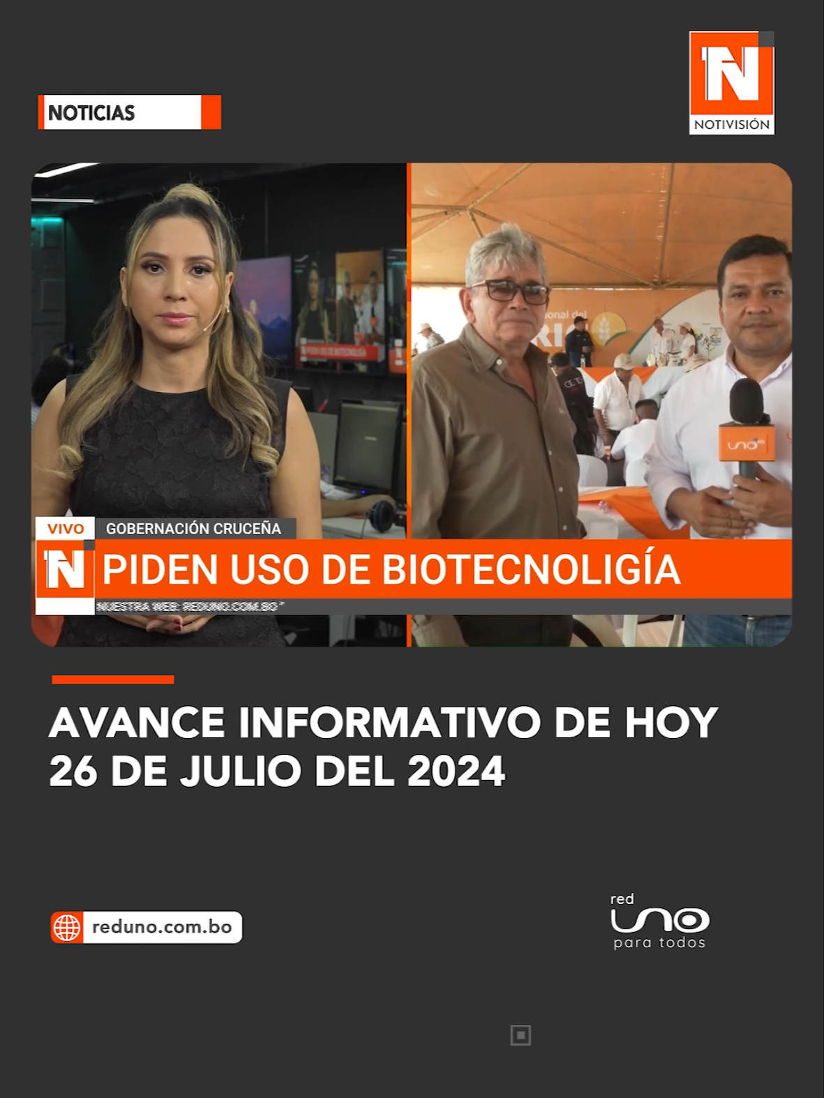 #NotivisionSCZ I Avance informativo de hoy, 26 de julio del 2024.  @marylinmm  Más información en www.reduno.com.bo #RedUno #redunodigitales #Gobernación #Biotecnología #SantaCruz #Diesel