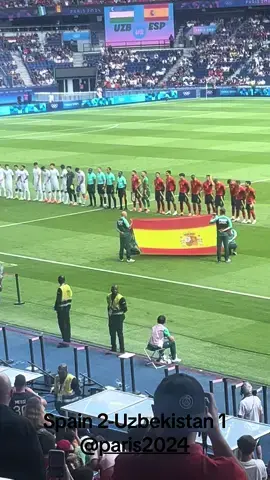 🇪🇸 2 - 🇺🇿 1 Spain v Uzbekistan  The Uz fans were AMAZING - deserved a draw at least 👏🏻 Fantastic friendly atmosphere   ✌🏻 @paris2024 #olympics #olympics2024 #paris2024 #fifa #uzbekistan #spain #espana #olympicfootball #parcdesprinces 