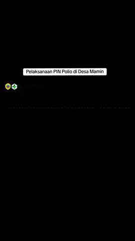 PELAKSANAAN PIN POLIO DI DESA SANAFI MAMIN #malukuutara #halmaheratengah #pulaugebe #dinkeshalteng #UPTDPuskesmasrawatinapgebe #puskesmasgebe #pkmgebe #bebaspolio #pelayananpuskesmas #fypシ #viral #DesaSanafiMamin#DesaMamin#mamin 