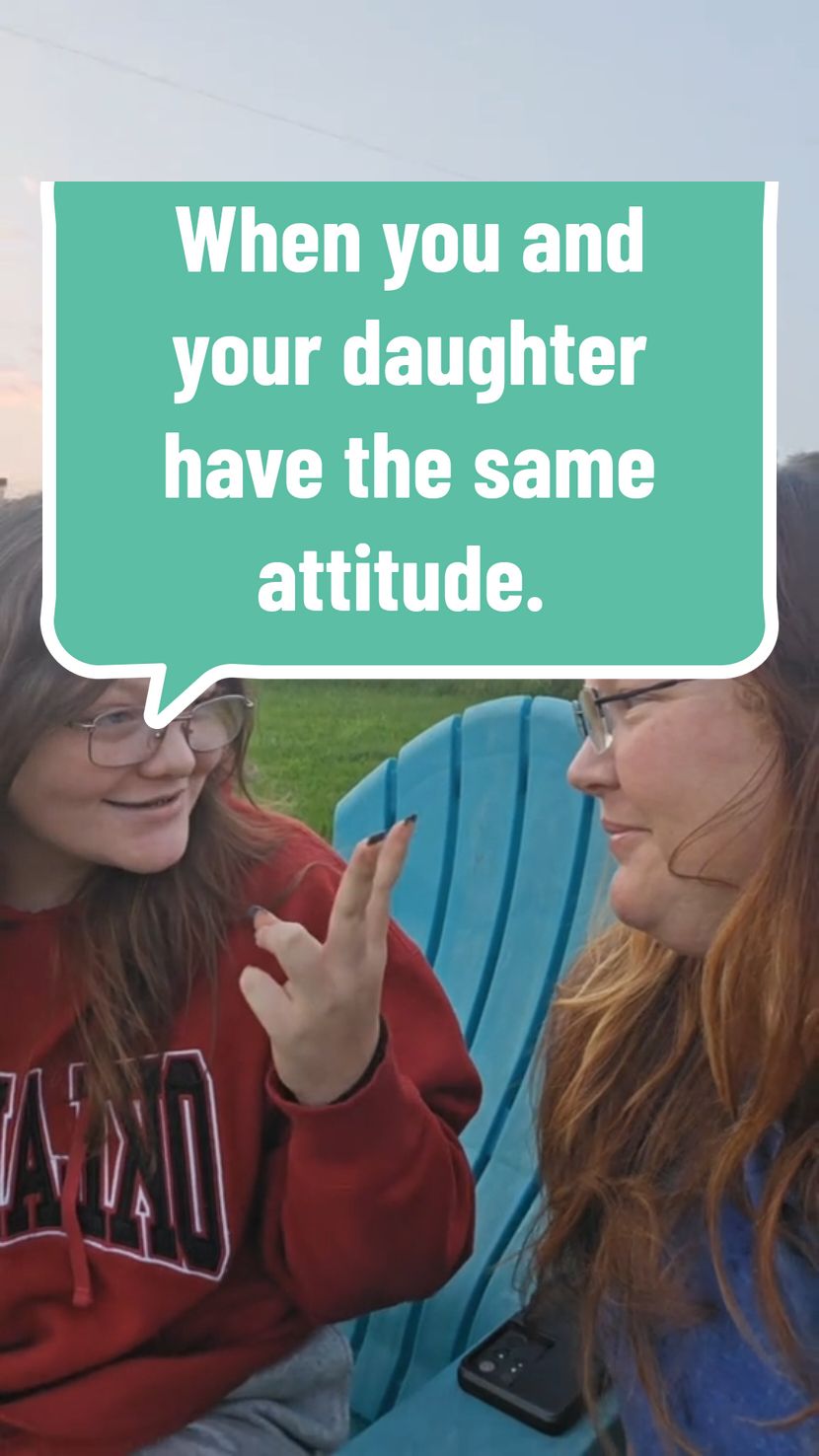 When you and your daughter have the same attitude.   #momanddaughter #whydowefight #teengirl #momlife #youreanasshole #likemotherlikedaughter #funnyvideos #justplayingaround 