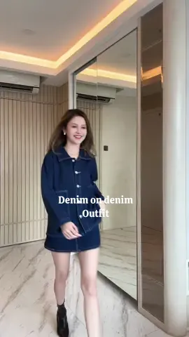 Denim on denim outfit 😍💙 from @La Douce  . . #OOTD #outfitideas #outfitinspo #pinterestoutfit #elegantstyle #oldmoneyoutfits #casualoutfits #denimskirt #denimjacket #denimset #jacketjeans #rokjeans 