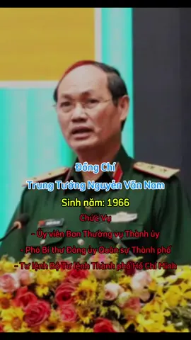 P77: Trung Tướng Nguyễn Văn Nam (sinh năm 1966) là một Tướng lĩnh Quân đội nhân dân Việt Nam, quân hàm Trung tướng. Ông hiện là Ủy viên Ban Thường vụ Thành ủy, Phó Bí thư Đảng ủy Quân sự Thành phố, Tư lệnh Bộ Tư lệnh Thành phố Hồ Chí Minh #quandoinhandanvietnam #trungtuong #nguyenvannam #botulenhthanhphohochiminh #xh #viral