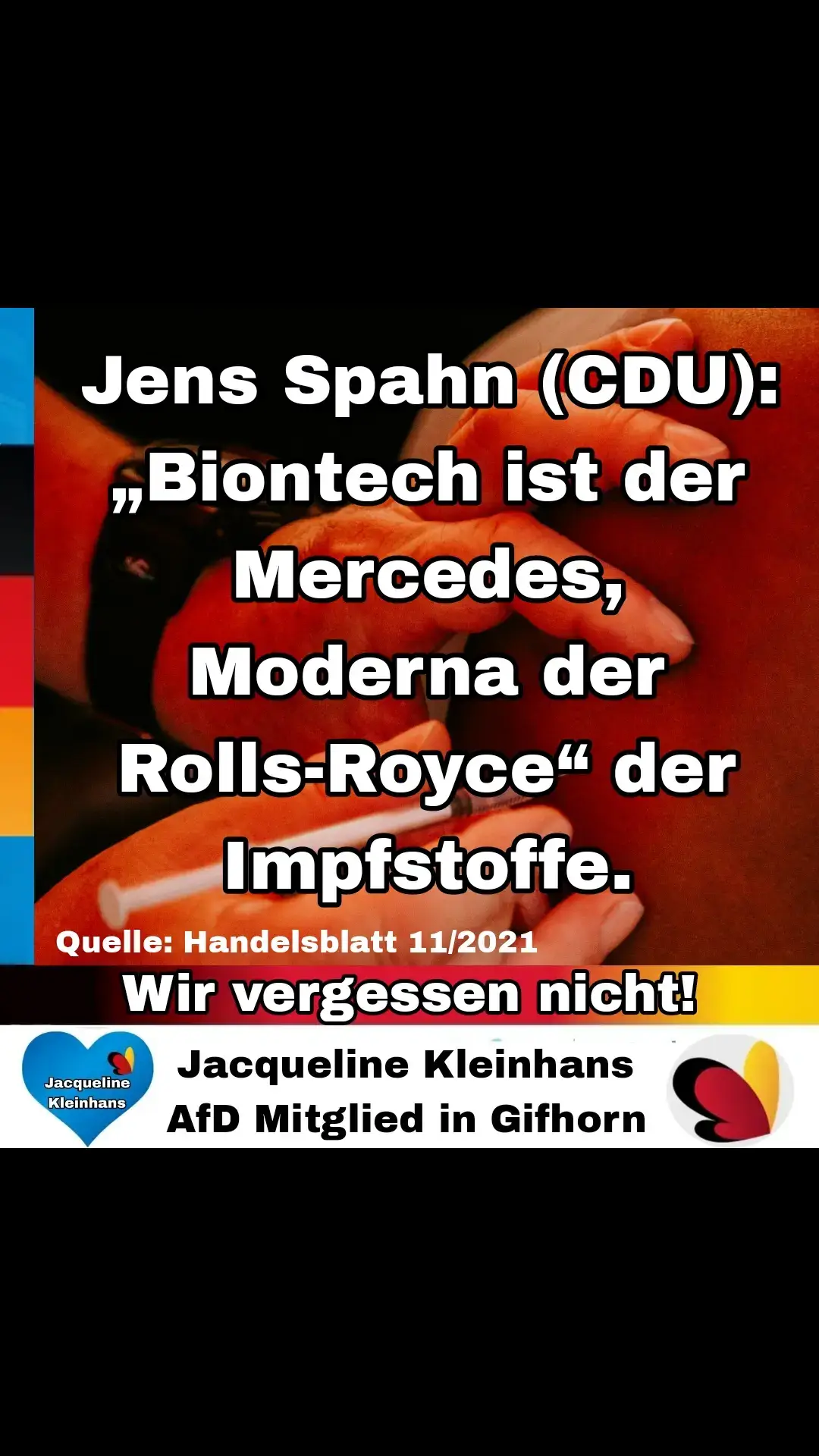 Ach ja? Wieviel war ihm das Leben von Menschen wirklich wert? Nichts. Einfach nichts. Er hat es gewusst, dass die Impfung Leben kosten wird und hat mitgemacht. Heute distanziert sich Spahn die eine oder andere Aussage so getätigt zu haben. Ja aber das Internet vergisst nicht und viele Menschen auch nicht. #afd #stopptdiegrünen #RKI #AfDjetzt #aufklärungjetzt #dieampelmussweg #RücktrittLauterbach #RücktrittSpahn #spahn #AfDwirkt 