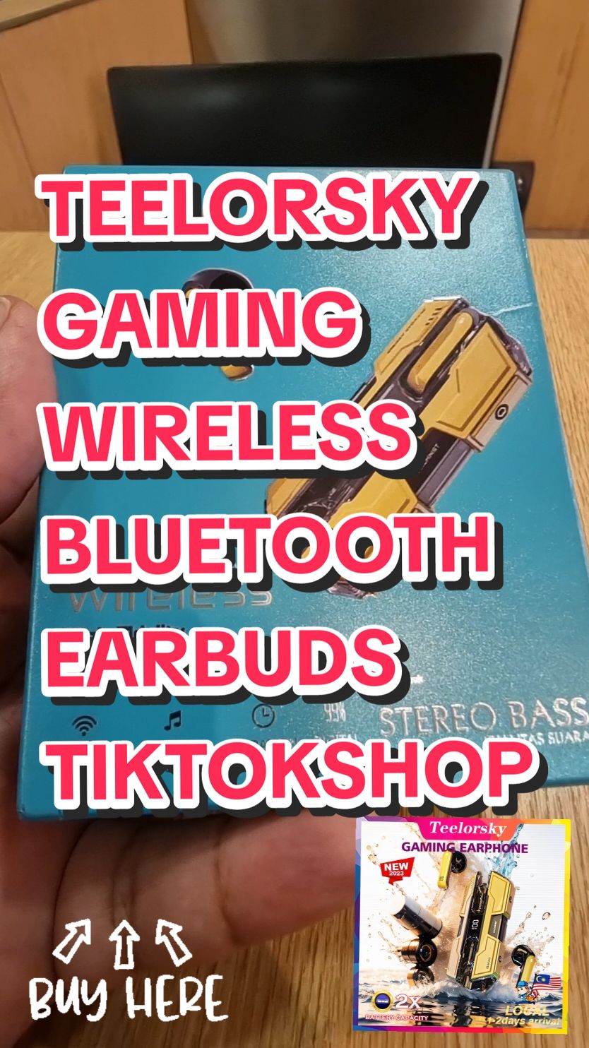 TEELORSKY GAMING WIRELESS EARBUDS. Ultra low latency. 3 60 surround sound. Long Battery Life. IPX7 Waterproof. Available at my tiktok shop, click the link on this video to purchase. #CreateToWin #shopmasters #createmasters #TikTokShop #tiktokshopsg #singapore #ShoponTikTok #whattiktokmademebuy #weeklywedrush #custom #Rokiet #tiktokshopsgsale #sgbrandweek #sgbrandg #earbuds #gamingearbuds #teelorsky 