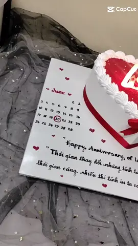 Bánh Tim kèm câu chúc Kỉ Niệm. ❤  #65cantho #cantho  #banhkemcantho  #kiniemtinhyeu #anni  #banhkem #cakelove 