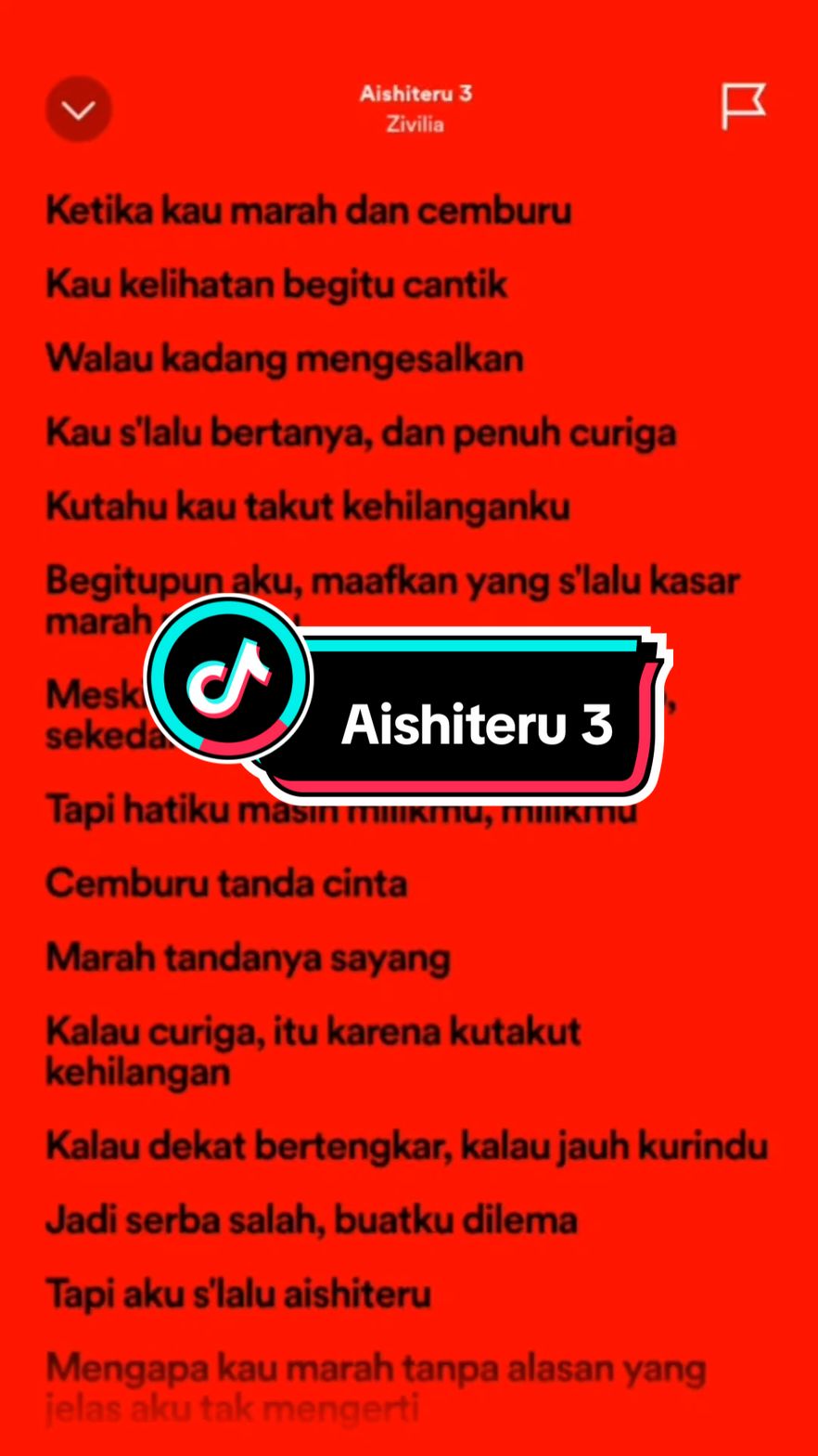 Zivilia - Aishiteru 3 #fullsong #music #lyrics  #lokamusic #fyp 