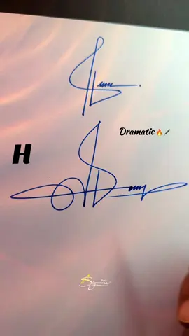 Swift ⚡ vs Dramatic 🔥🖋️ 'H' Signature Ideas. #signatureideas #signaturestyles #H #trending #starsignature 