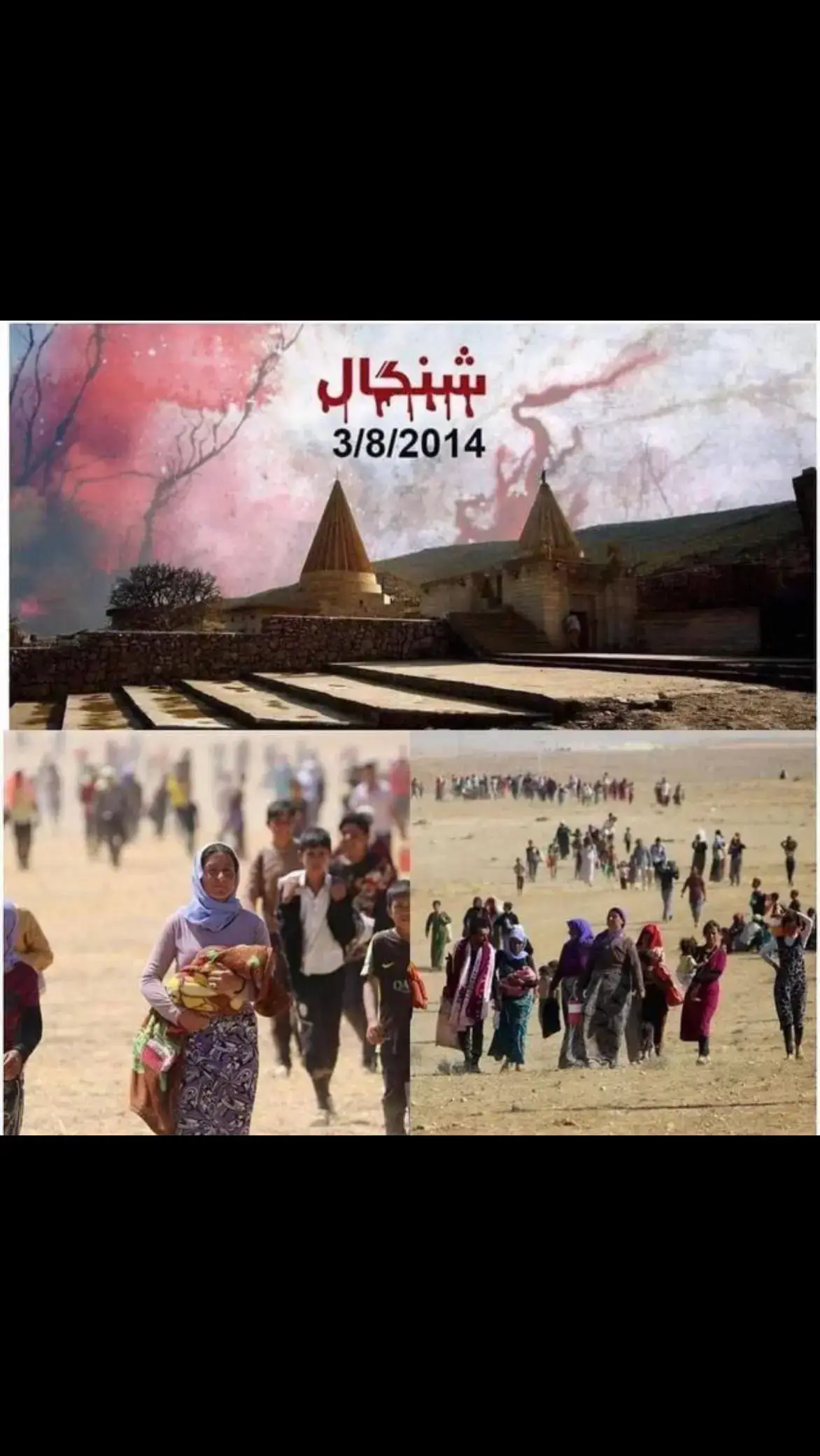 #شنكال.3.8.2014 💔 #يا خودي و طاوسي ملك𒀭 🤍  #ايزيدي #ezidi🦚 #لالش_جنة_الارض #ايزيديخان_⚪🔴⚪ #ezidixan #shingali74 