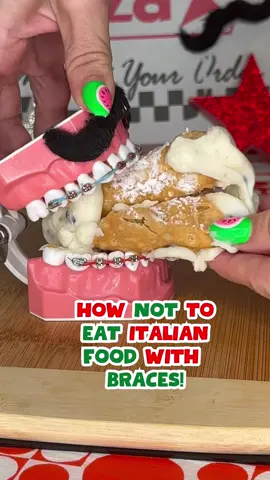 Which one is your favorite? 👀🤷🏼‍♀️ #braces #italian #italianfood #cannoli #foryou  . .. ... Huge shoutout to my neighbors Pizza Terminal for always making me the best food! Best pizza in north jersey in my opinion! @thepizzaterminal 