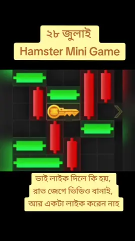 Hamster Mini Game 28 July #tiktok #Hamstar #treading #foryoupage #foryou @TikTok @TikTok Bangladesh @Every Anyone 