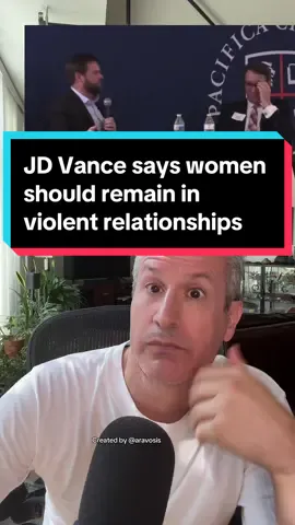 27JUL27 #news #fyp   Donald Trump’s running mate JD Vance says women should remain in violent relationships, that it’s better for the woman and their children. 