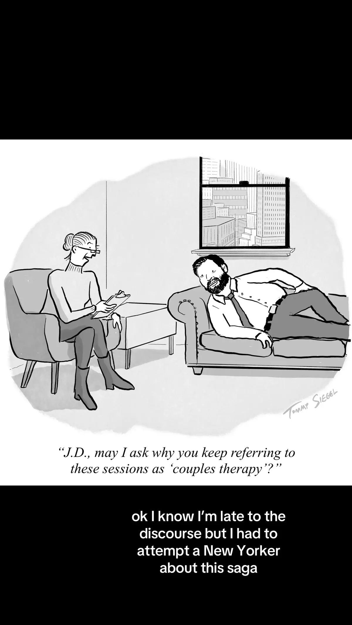 better late than never, had to try to make a New Yorker cartoon about it hahah #jdvance #couchgate 