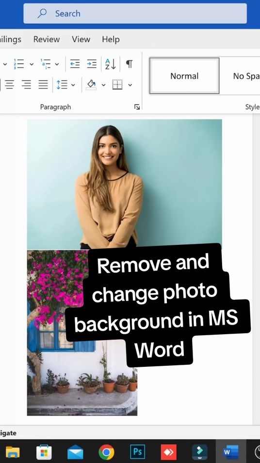 Remove and change photo background in MS Word  #msword #foryou #fyp #fyp #fyp #fyp #fyp 