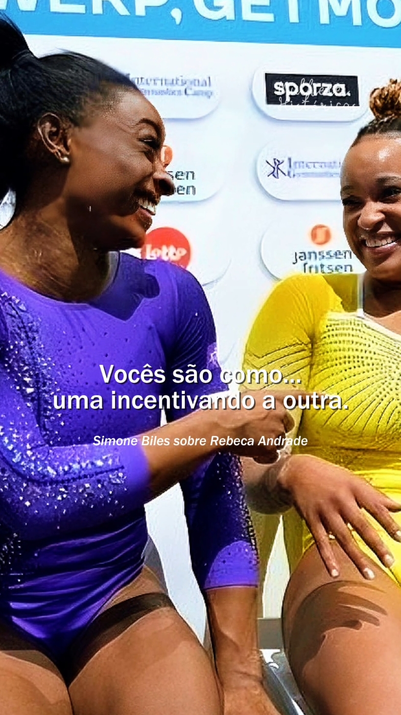 A melhor do mundo falando da melhor do universo! Simone Biles e Rebeca Andrade, a nossa Kinga ✨️✨️✨️ #simonebiles #rebecaandrade #simonebileserebeca #olimpiadas 