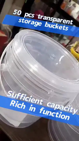 Multipurpose Transparent Bucket with Lid, Leak-Proof and Airtight, 500ml/1000ml Capacity, Lightweight Plastic, Easy to Clean and Recyclable, Ideal for Kitchen Storage and Utensils Container# sealed transparent bucket # snack bucket # drink bucket # transparent bucket # storage bucket