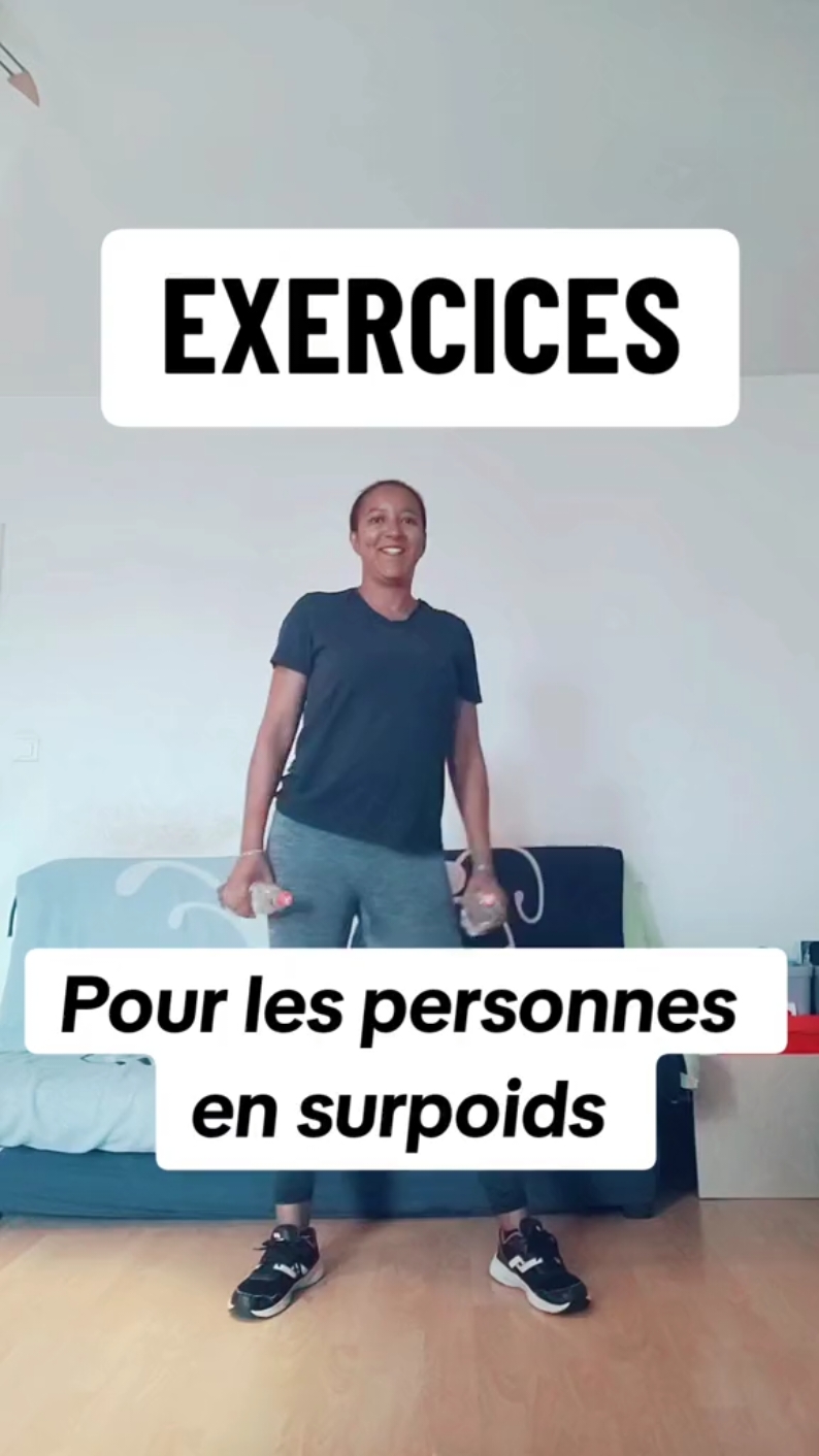 Tu es en surpoids et tu veux commencer l'activité physique ? Let.s go pour 4 minutes d'exercices sans sautet sans impact. Prends 2 bouteilles d'eau ou 2 haltères pour avoir une charge supplémentaire 💪 N'oublie pas d'avoir une bonne alimentation à côté et de faire un déficit calorique. Les résultats seront vite là 🔥🔥#mincir #gymgirl #sportalamaison #debutante #surpoids #obesite #perdredupoids #activitephysique #activitephysiqueadaptee #exercicesfitness 