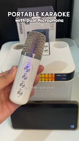 ang ganda ng quality ng portable karaoke nato tapos with dual microphone pa! finally hindi na kami magre’rent ng videoke kapag gusto namin kumanta ✨ @AINEW  #fyp #ainew #ainewportablespeaker #portablekaraoke #portablekaraokewithmic #wirelesskaraokespeaker #minikaraoke #minivideoke 