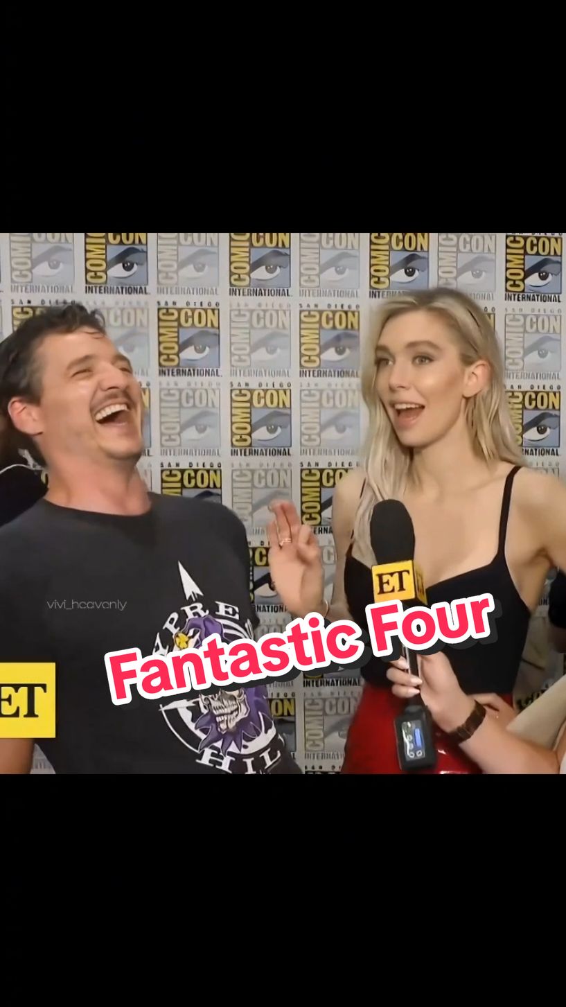 At Comic Con with Vanessa Kirby #pedropascal #pedropascaledit #foryou #fantasticfour 
