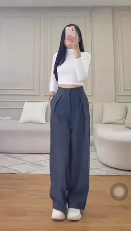 Quần tây ống rộng ly lệch 2 bên cạp cao hách dáng M626 ##xuhuong##quanxuonghackdang##thoitrang##nưcaocap