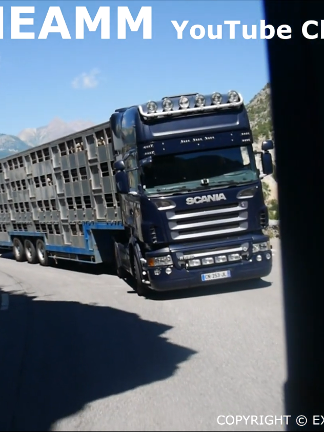 PASSAGE A 4 CAMIONS  ⚠️⚠️⚠️⚠️⚠️ FIN DANS LES GORGES DU GUIL FALAISE 80 METRES EXTRÊME INEAMM