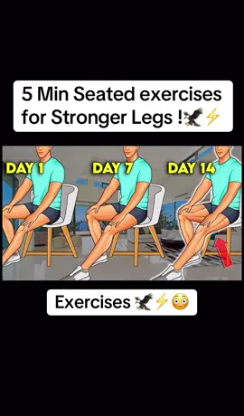 5 min seated exercises for stronger legs #workout #legsworkout #legs #Fitness #gym #sport 