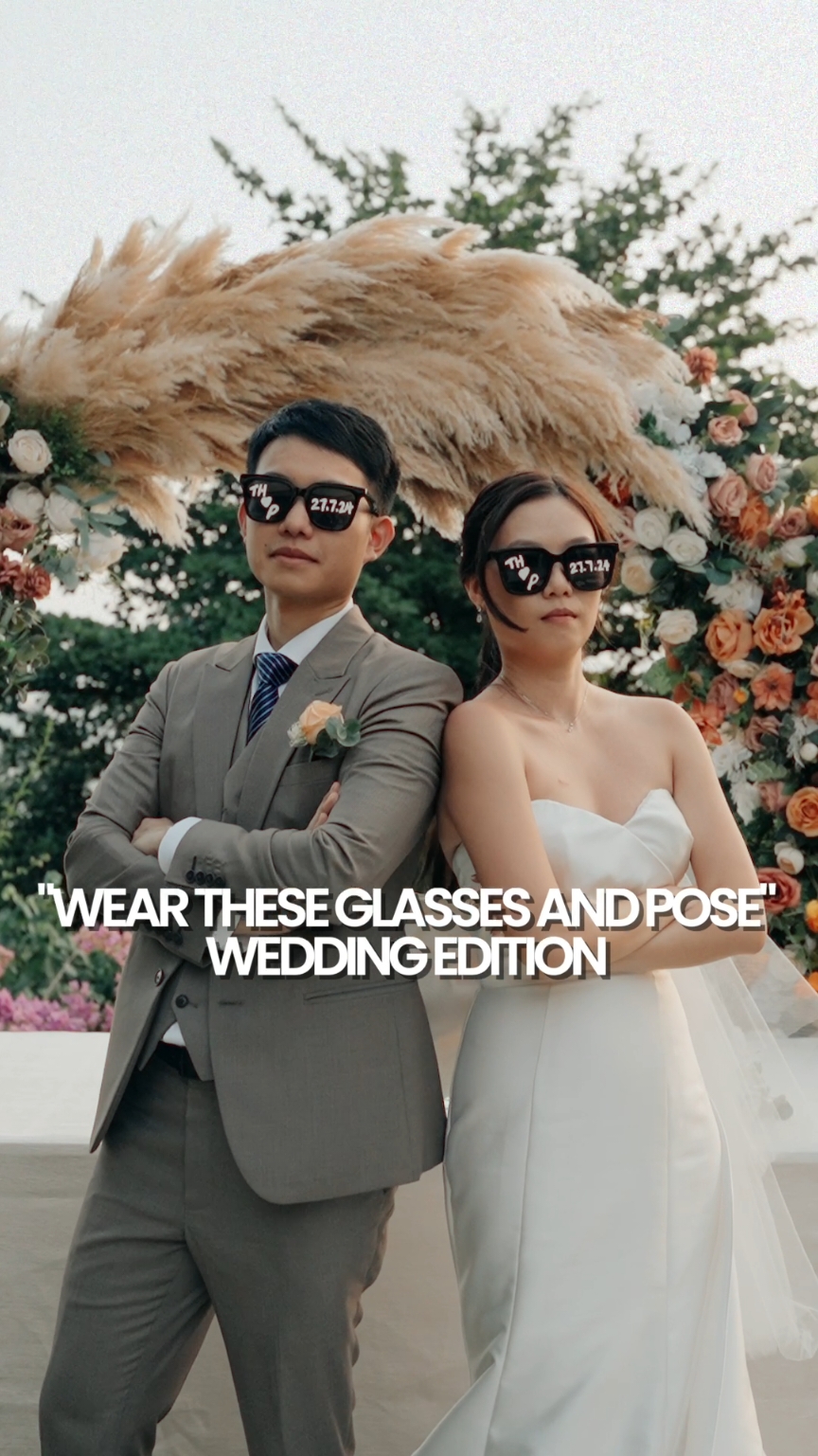 Asking the guests to wear these glasses and pose! 😎 #reelsvideo #reelsinstagram #sunglasses #weddingsingapore #weddingphotography #photography #weddingsg #singaporebrides