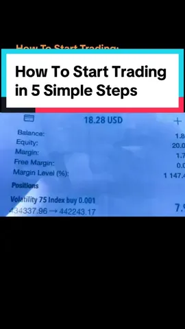 How To Start Trading in 5 Simple Steps…  1. Start Trading.  >Begin your trading journey with confidence and the right information. >Register and Verify Your Trading Account. >Ensure your trading account is set up correctly. **Deposit Money.  >Add funds to your trading account to start trading. 2. Choose a Trading Platform. >Select a reliable trading platform that meets your needs.  3. Analyze the Chart.  >Understand and analyze the charts movement. 5. Trade. >Execute your trades based on your analysis and strategy. **Withdraw Profit. >Secure your money by withdrawing your profits. #fyp  #Trading #Investing #Forex #StockMarket #Crypto #DayTrading #Finance #TradingTips #MarketAnalysis #TradingStrategy #TradeSmart #Profit #FinancialFreedom #MoneyManagement #Investment #StockTrading #CryptoTrading #ForexTrading #wealthbuilding #fypシ 