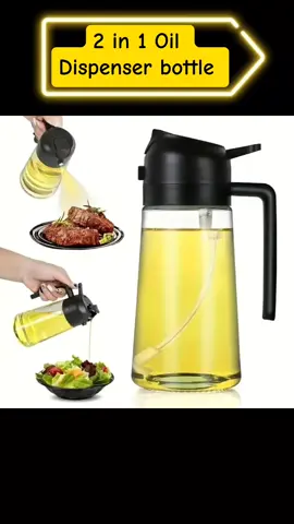 2 in 1 Oil Dispenser bottle for Kitchen #oildispenser #bestsettingsoray #tiktokbacktoschool #backtoschool #olympics 