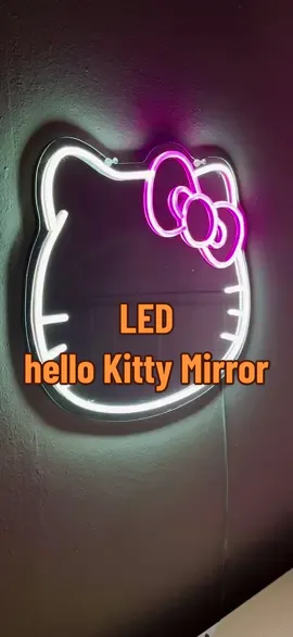 •Hello Kitty face shape Mirror with LED Light #hellokittymirror #ledmirror #hellokitty #tiktokshopbacktoschool #summergames #julydeals 