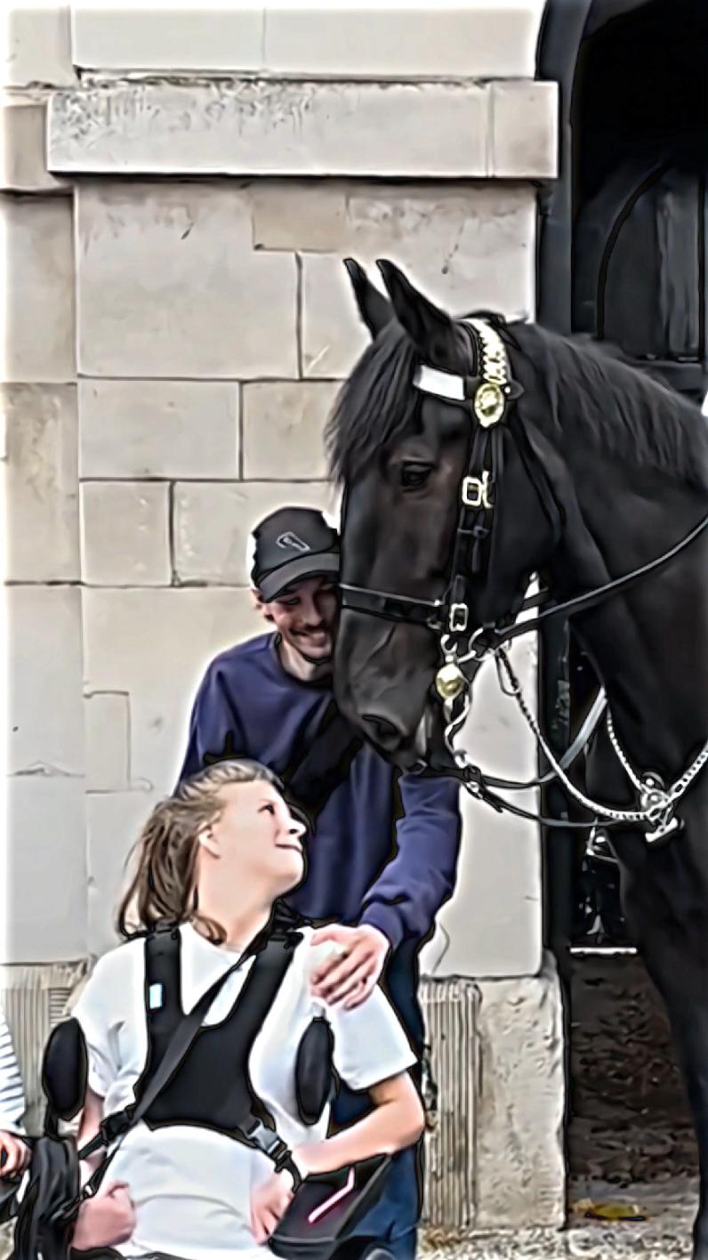 Heart warming Moment 🥹♥️  #horseguardsparade #kingsguard #kingguard 