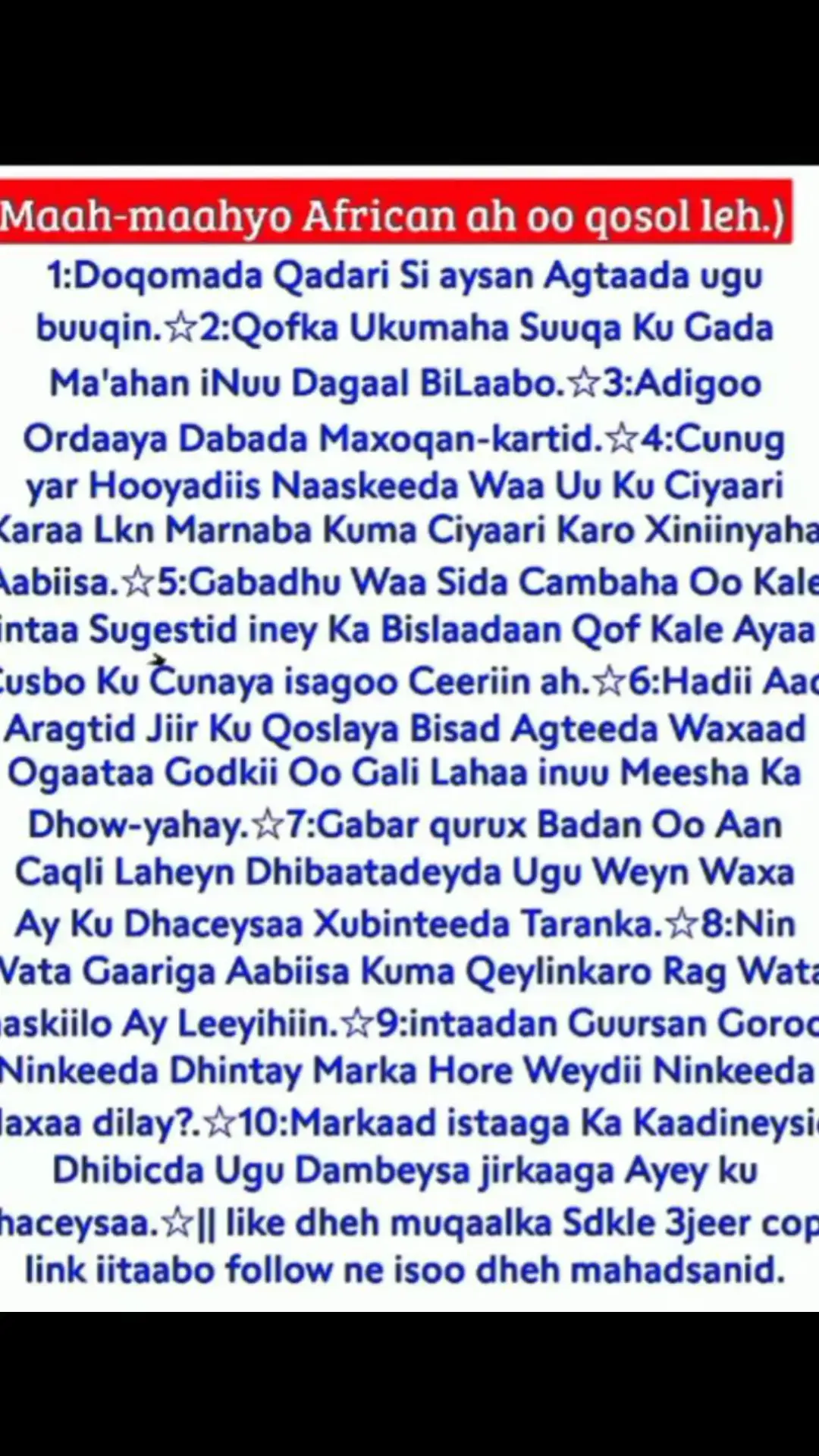 #huska__kapiila #สปีดสโลว์ #somaliatiktok #xamarcadey #fyppppppppppppppppppppppp #powersomalia #muqdishotiktok🇸🇴🇸🇴❤ #xamarcadey🇸🇴🇸🇴🇸🇴🇸🇴 #somaliapower #muqdisho_somalia #สโลว์สมูท #islamic_video #team_farmajo_is_muujiya🇸🇴🇸🇴 #foryoupage #huskakapiila #muqdishotiktok #somaliarmyforever #huska__kapiila 