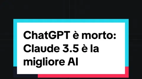 ChatGPT è morto: Claude 3.5 è la migliore AI  #chatgptitalia #intelligenzaartificiale #intelligenzartificiale 