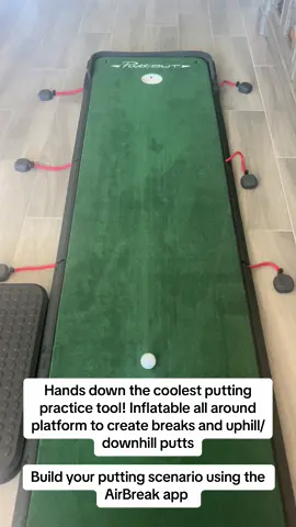Also has a ball return! From PuttOUT golf Airbreak practice mat.  @PuttOUT_Golf  https://puttout.golf  Practicing with my new @L.A.B. Golf mezz 1 putter