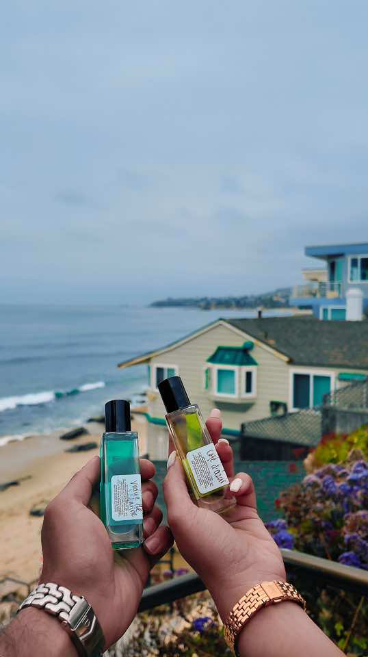 📍 Laguna, Beach, CA   @The Fragrance Boutique  Just had the most amazing couple's day out at the Fragrance Boutique in Laguna Beach!We crafted our very own unique scents and it was such a special experience. It was so fun to experiment with different notes and come up with something that truly reflects us!! We can't wait to wear these and be reminded of this special day.  ✨Simran’s Perfume - Cote d'Azure:  - Egyptian musk - Patchouli - Egyptian blue musk - Egyptian jasmine - Rose petal sandalwood  - Tonka bean  - Pink pepper  - Vetiver  - Black currant - Smoke ✨Simran’s Amp - Saint Tropez:  - Smoke - Egyptian blue musk - Egyptian jasmine ✨Ishaan’s Perfume - Vogue de Marine: - Ancient oud wood - Smoke - Egyptian blue musk - Tuscan leather - Pink pepper - Tobacco flower - Vetiver - Mandarin - Bergamot ✨Ishaan’s Amp - Apres Yacht:  - Egyptian blue musk  - Smoke - Tuscan leather If you're ever in Laguna Beach, we highly recommend stopping by the Fragrance Boutique! 🏝️✨ #FragranceBoutique #LagunaBeach #CouplesDayOut #CustomScents #TravelDiaries #perfumelovers 
