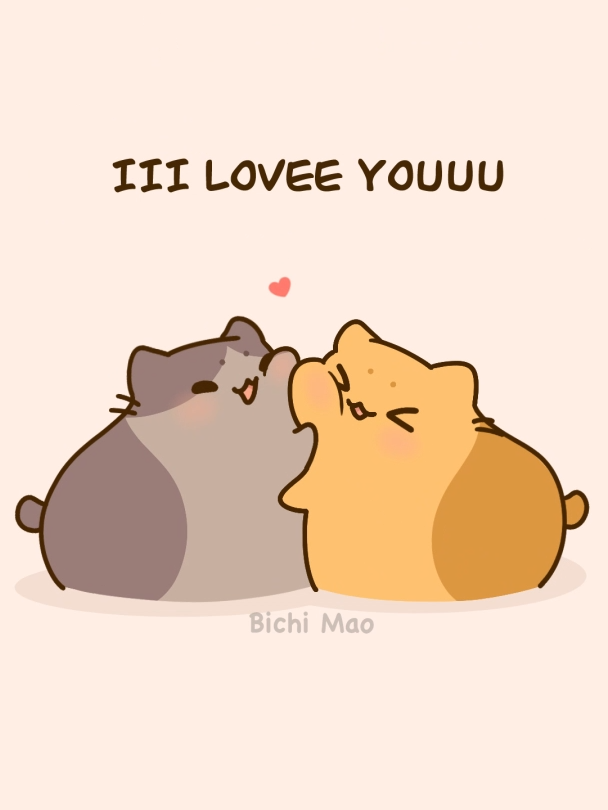 I love you 💕 Audio credits to: vikcor  #cartoon #cuteanimation #cutecats #kawaii #sembangentertainment