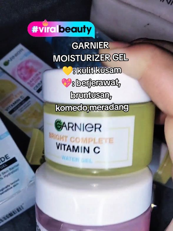 Garnier Mositurizer untuk skin rutin kulit kusam, berjerawat, bruntusan #garniergelmoist #fnfmediagroup #produkviralgarnier #viralbeautyid #garnier 