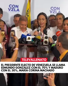 María Corina Machado declara presidente electo de Venezuela a Edmundo González: “Ganamos y todo el mundo lo sabe”, dijo que tienen 40% de actas en su poder. La líder de la oposición hizo un llamado a seguir luchando por la libertad y la democracia en Venezuela.