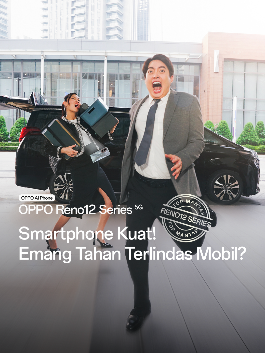 Saat Perut Melilit dan Situasi Terjepit, 🤨 Tenang saja, #OPPOReno12Series punya ketahanan ekstra, siap menemanimu menghadapi segala situasi. 💪🚗 #OPPOReno12Series #OPPOAIAssistant #OPPOAIPhone