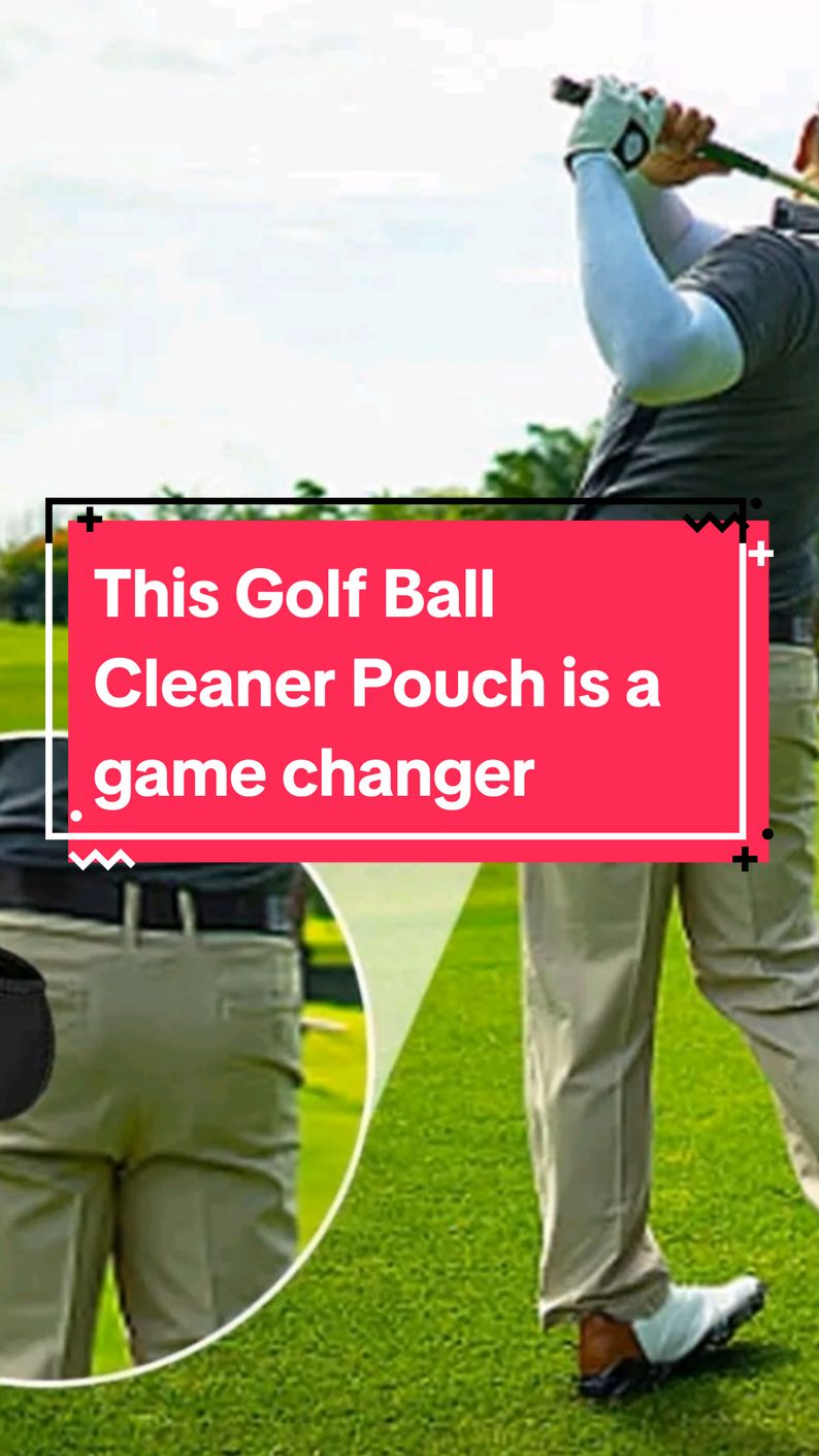 This is a must for all golfers #golfer #golftok #golfpouch #golfballbag #golfballcleaner #golfballwasher #portablegolf 