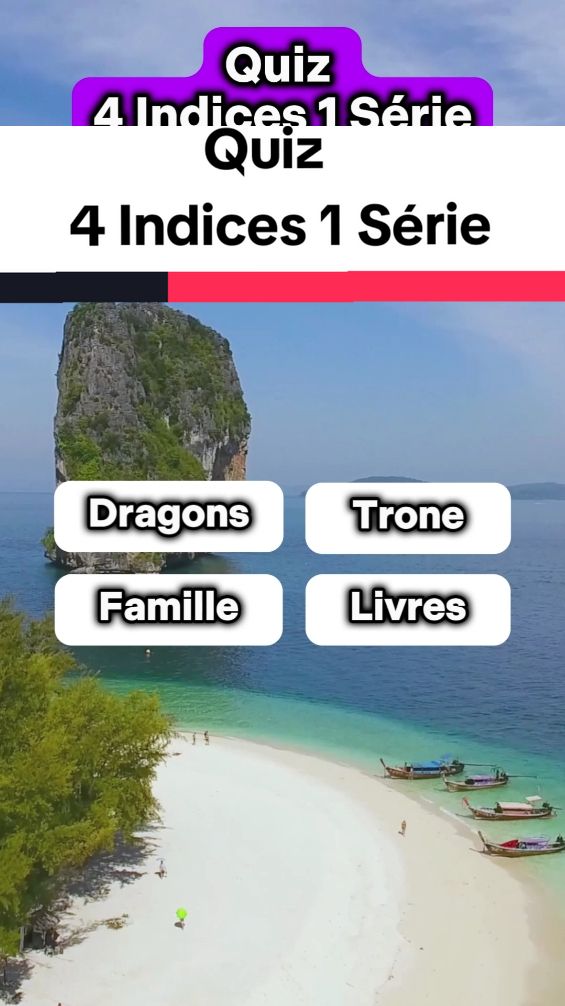 Quiz 4 indices 1 série - Il va falloir être logique pour avoir 8 sur 8 ! 😳 #quiz #serie #indice 