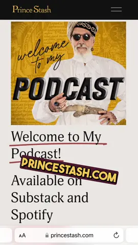 Have you seen my new PODCAST? It's called WELCOME TO MY PODCAST and it's available on Apple, Spotify, and Substack. You can find the link on my site princestash.com
