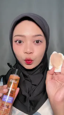Micellar water underrated. Gak expect bisa ngapus makeup aku yang tebel ini🥹👍🏻 #racuntiktok #nuface #fuji 