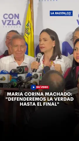 #VenezuelaElige | En respuesta a los recientes resultados emitidos por el Consejo Nacional Electoral (CNE), Maria Corina Machado anunció que en los próximos días se darán a conocer nuevas acciones para defender la verdad. 
