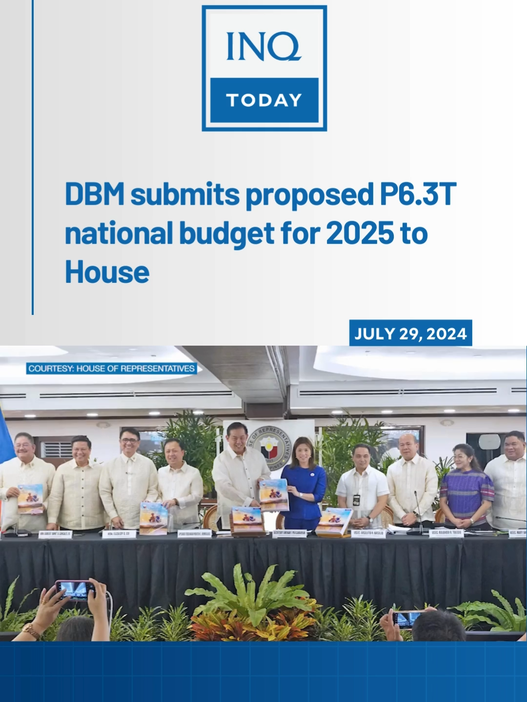 Deliberations on the P6.3 trillion proposed national budget for 2025 can now start since the Department of Budget and Management has formally turned over the National Expenditures Program to the House of Representatives. #TikTokNews #SocialNews #NewsPH #inquirerdotnet