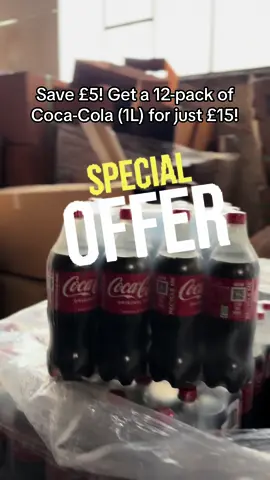 Save £5! Get a 12-pack of Coca-Cola (1L) for just £15! #tiktokmademebuyit #unitedkingdom #scotlandtiktok #Wales #northernireland 