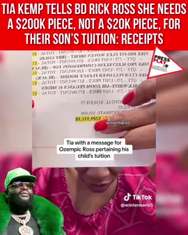 #pressplay▶️: #TiaKemp tells her BD #RickRoss that she needs a $200K piece, not a $20K piece, for their son’s tuition. 🎥: WinterMarie5