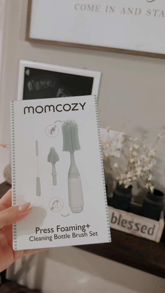 loving my @Momcozy Official bottle brush set. ive been sick of using the standard sponge/wirey bottle brushes because I feel like they get so dirty, so I was super excited when I got this!! the silicone brush heads make it easy to wash them and keep them nice and clean for your baby’s bottles. plus the push to foam is a game changer!! thanks momcozy!!  #momcozy #momcozybottlebrush #momthings #bottlecleanhack #bottlecleaning #exclusivelypumping #pumpingmom #pumpingmama 