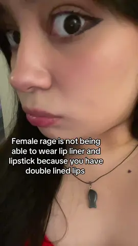 Like when I do, my lips look botched and like I went over my lip lines whenI  didnt. 😭😭😭 Tinted chapstick is the only thing that looks fine :/  #fyp #foryou #relatable #jokes #girlproblems 