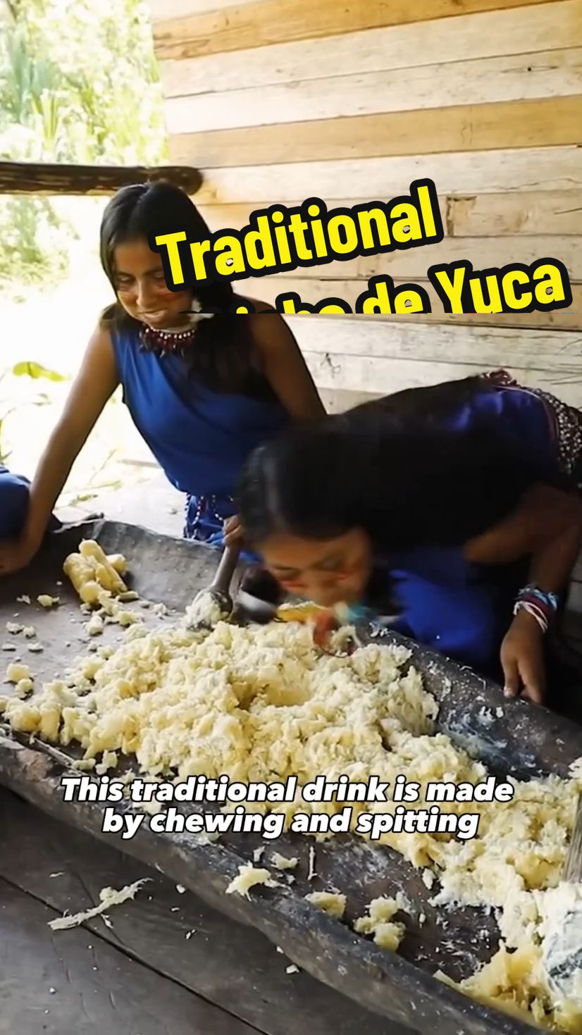 This traditional drink is called Chicha de Yuca #history #tradition #indigenous 